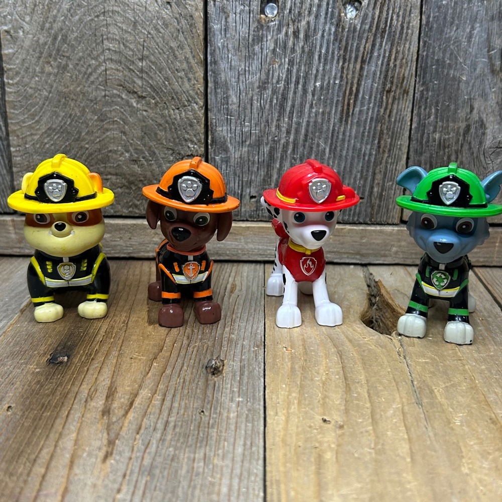 Paw Patrol Ultimate Rescue Fire Action Figure Lot Marshall Zuma Rocky Rubble